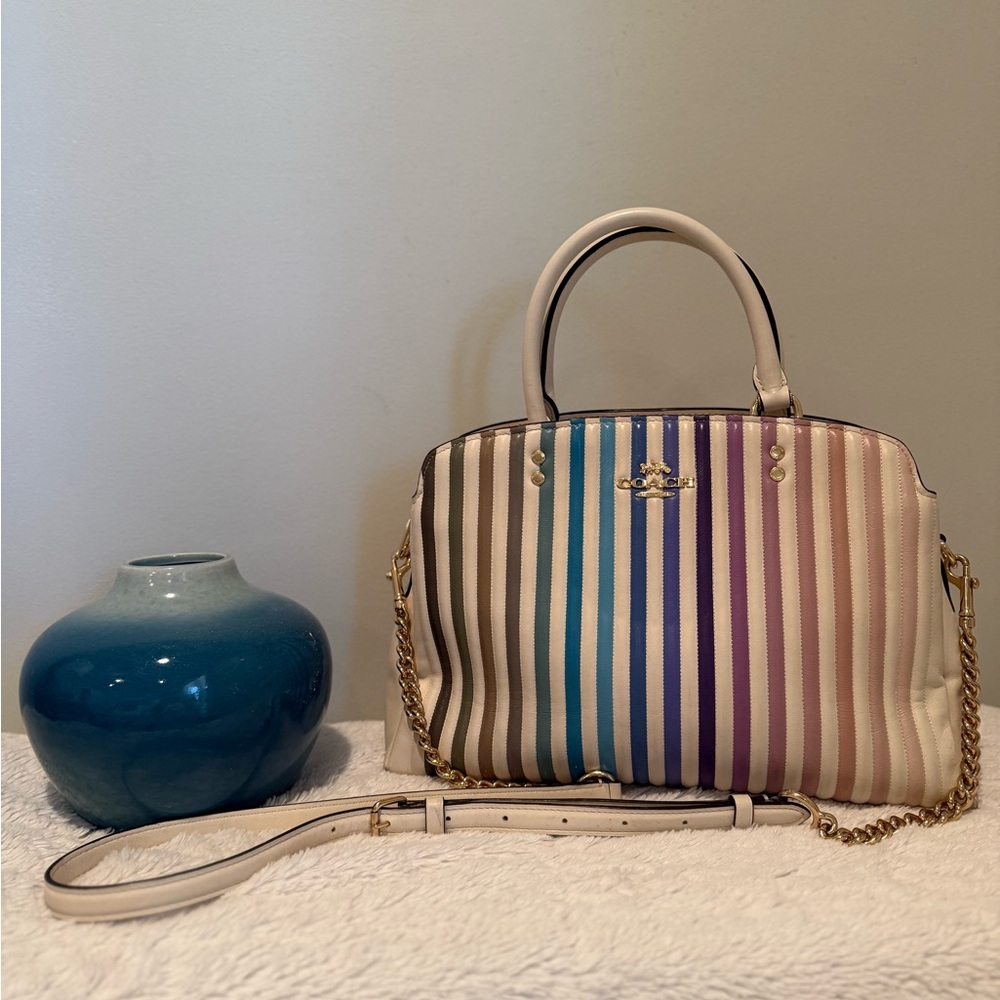 Coach Multicolor Striped Women's Bag
